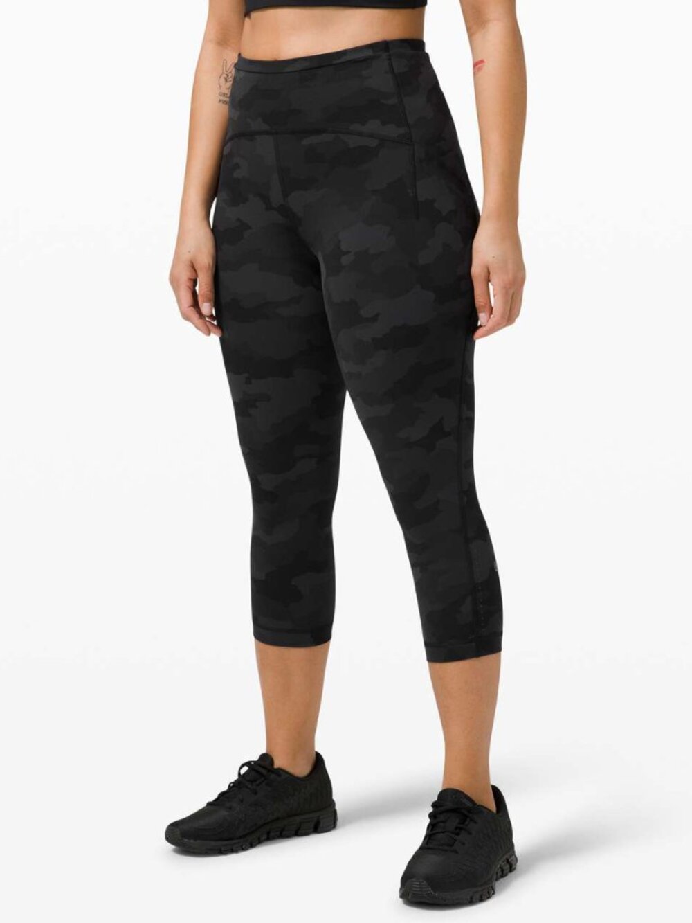 Lululemon Swift Speed High-Rise Crop 21" Heritage 365 Camo Deep Coal sz 12 NWOT